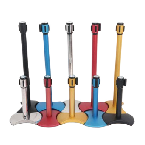 벨트차단봉 H형(칼라) / 2M-5cm 봉:블랙 / 벨트:청색