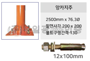 반사경용지주 앙카지주