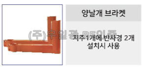 반사경용지주 양날개브라켓