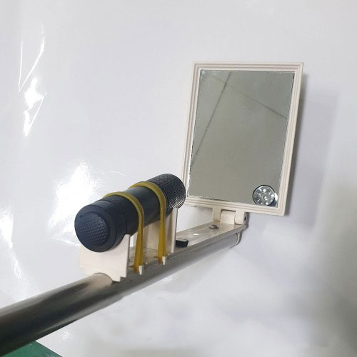 안전점검봉(시설점검반사경) 막대+각도거울+랜턴