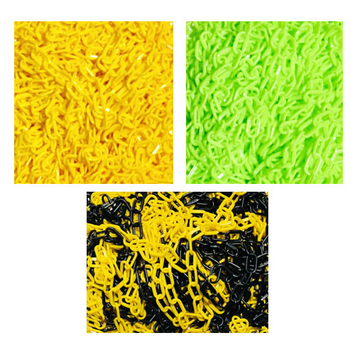 플라스틱체인 6mm 노랑+검정 / 50미터