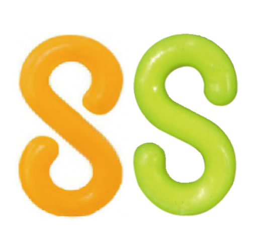 플라스틱연결고리-S형 6mm 형광색