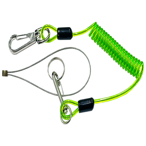 공구낙하방지걸이(스프링+와이어) (형광색)