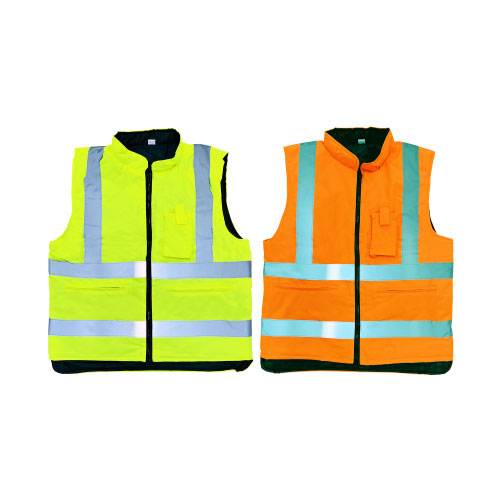 패딩 안전조끼 (겨울용) 형광 / 3XL