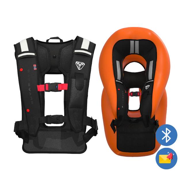C3 스마트 추락보호 에어백(BLE) 블루투스+응급콜 블랙