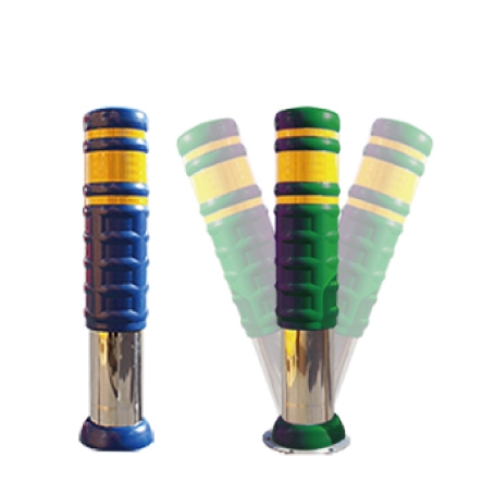 충격흡수 스텐오뚜기볼라드 A타입 (앙카식) 150Φ*H800 / 청색 주문제작