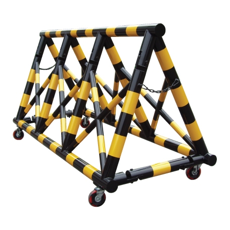 24번 접이식 스틸바리케이드(기본바퀴) H1250*L2500*89Φ*50Φ 주문제작