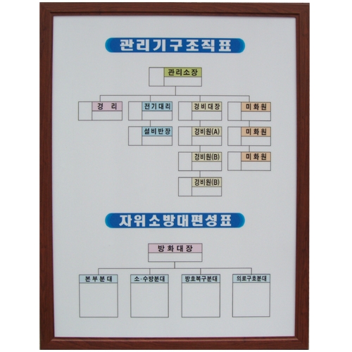 현황판(원목프레임) (대)790*1090 / 진밤색 주문제작