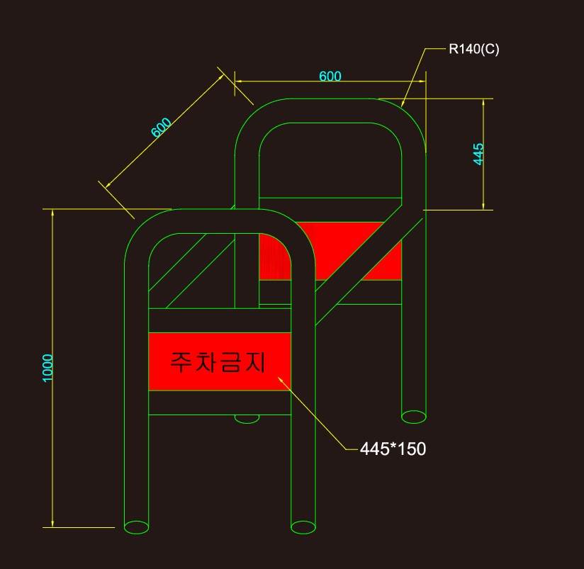 인쇄판추가(소화전보호대용) 스텐소화전(면당) 주문제작