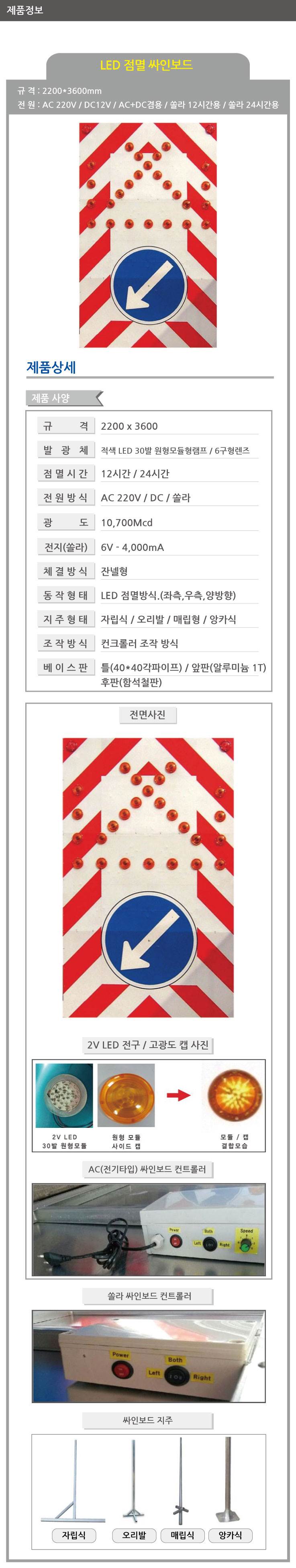 LED 점멸싸인보드 2200*3600 DC 12V 주문제작