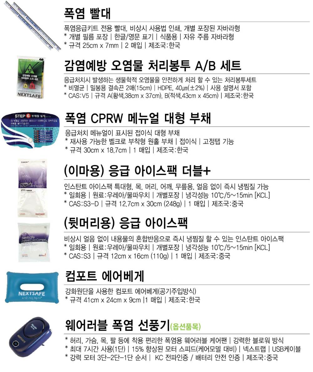 폭염응급키트 (블루) (셋트)