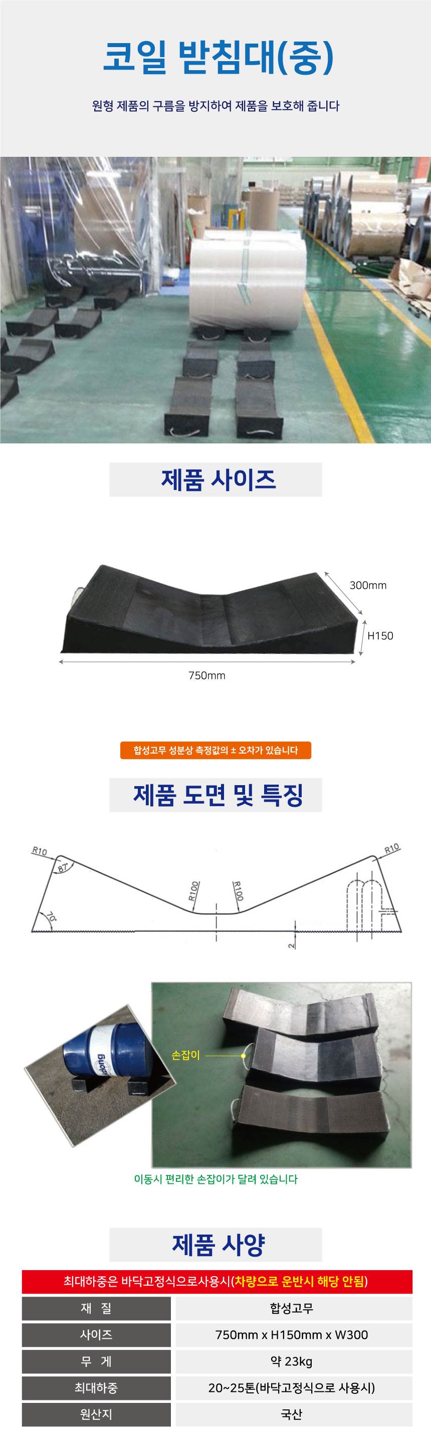 코일받침대(중) L750*H150*W300