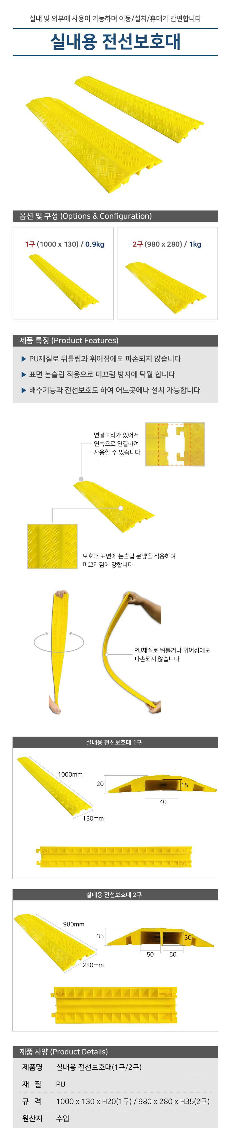실내용전선보호대1구 L1000*W130*H20
